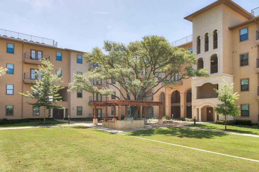 exterior view of prado's student living apartments