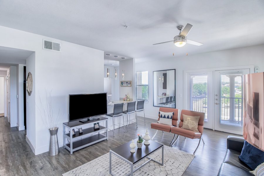 example living room at prado student apartments